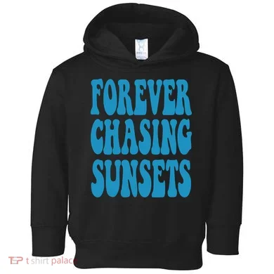 Forever Chasing Sunsets Retro Summer Toddler Hoodie