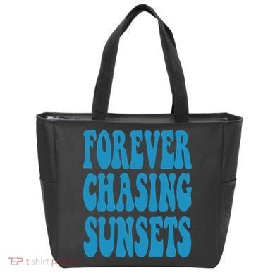 Forever Chasing Sunsets Retro Summer Tote Bag