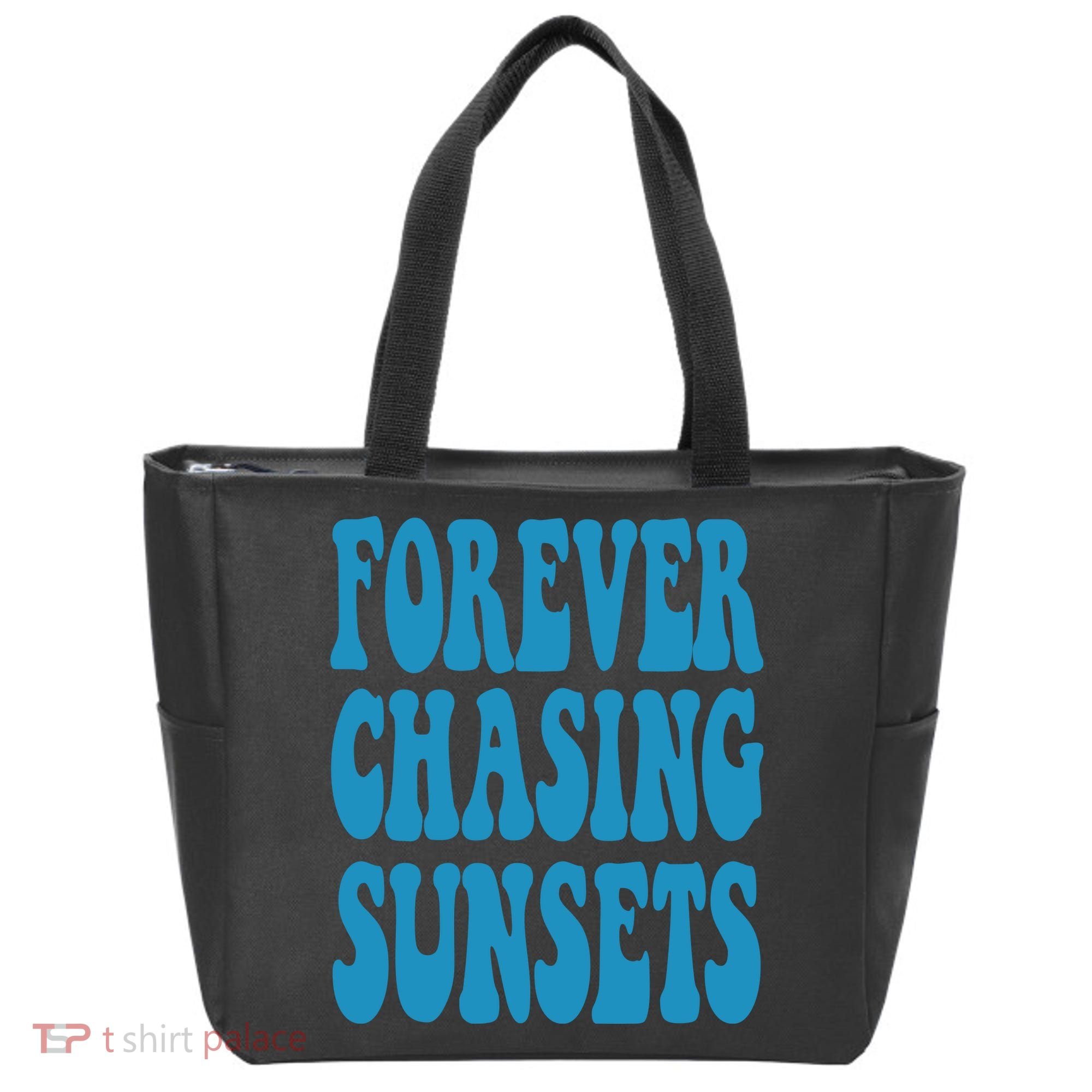 Forever Chasing Sunsets Retro Summer Tote Bag