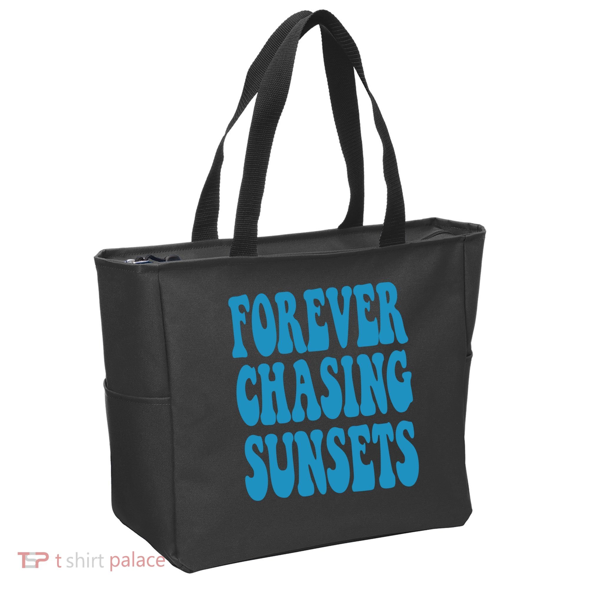Forever Chasing Sunsets Retro Summer Tote Bag