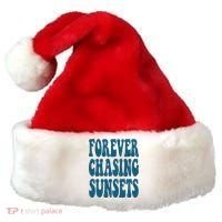 Forever Chasing Sunsets Retro Summer Santa Hat thumb 0