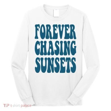 Forever Chasing Sunsets Retro Summer Long Sleeve Shirt