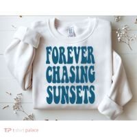 Forever Chasing Sunsets Retro Summer Sweatshirt thumb 2