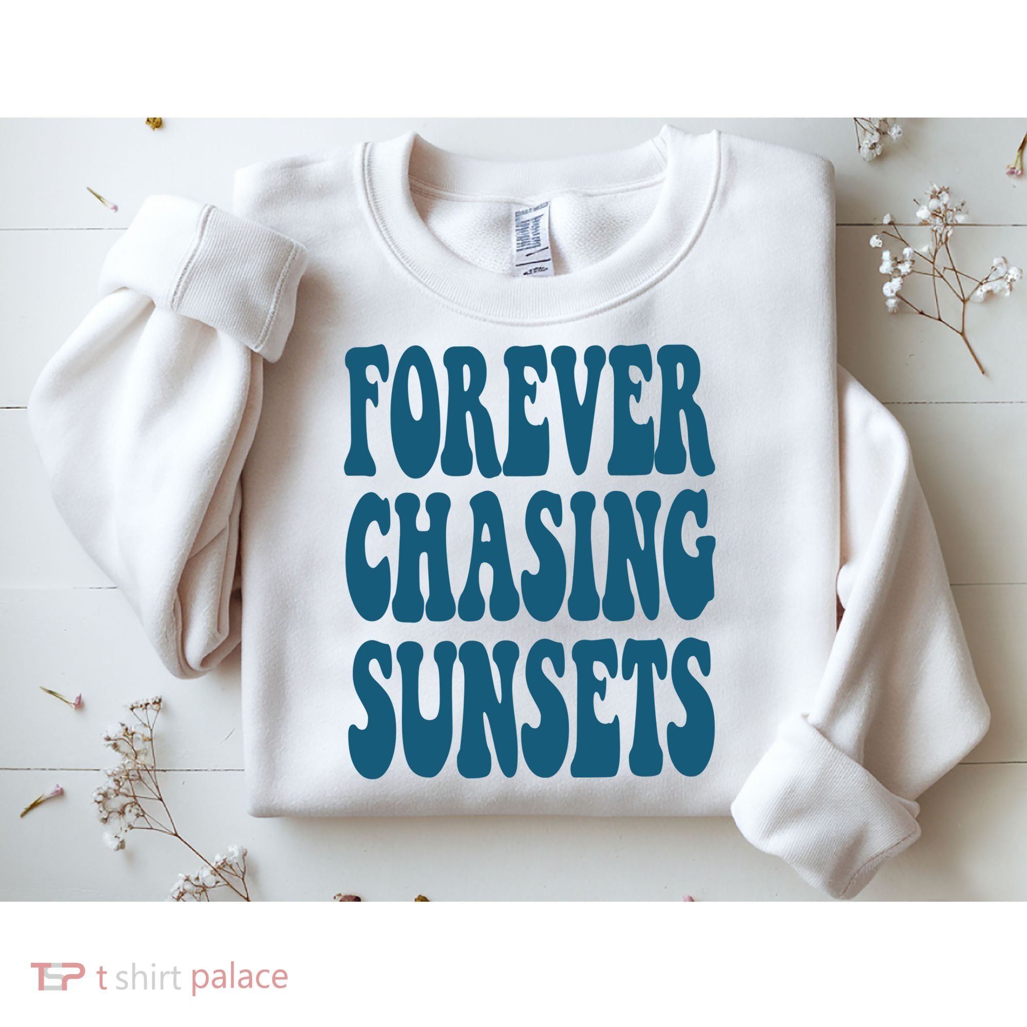 Forever Chasing Sunsets Retro Summer Sweatshirt