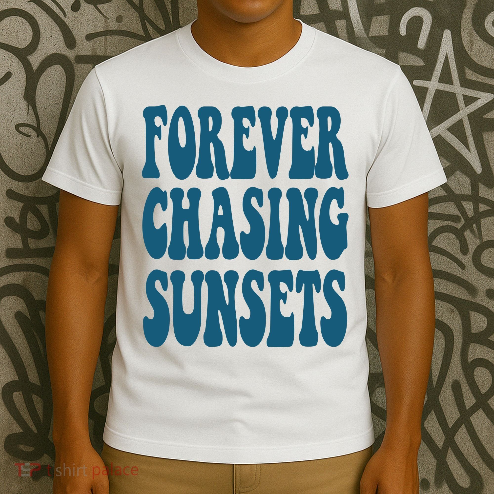 Forever Chasing Sunsets Retro Summer T-Shirt
