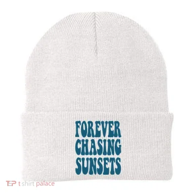 Forever Chasing Sunsets Retro Summer Beanie