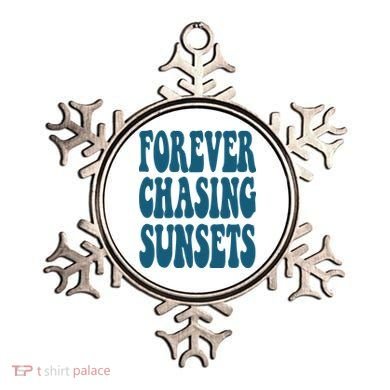 Forever Chasing Sunsets Retro Summer Ornament