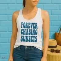 Forever Chasing Sunsets Retro Summer Women's Tank Top thumb 2