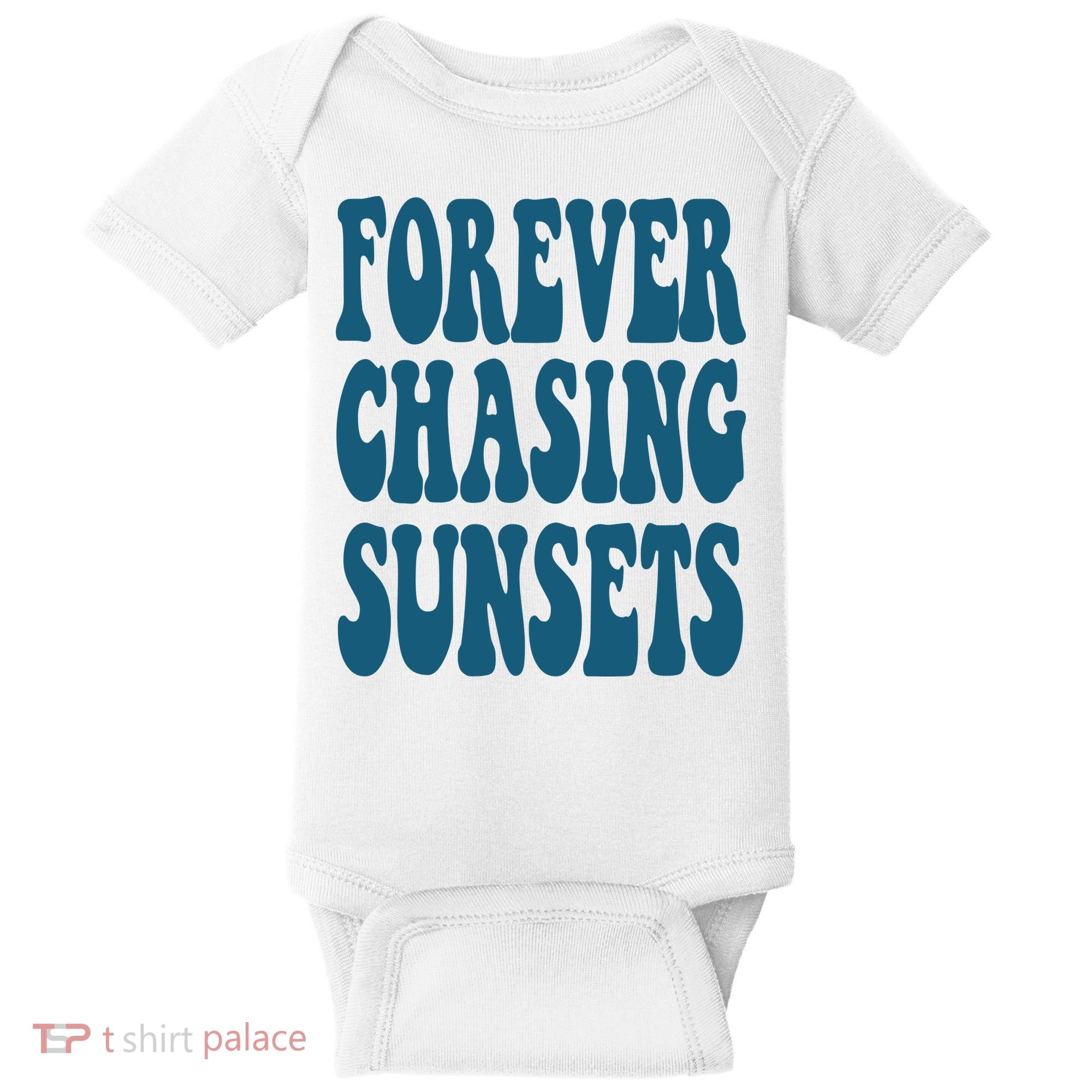 Forever Chasing Sunsets Retro Summer Baby Bodysuit