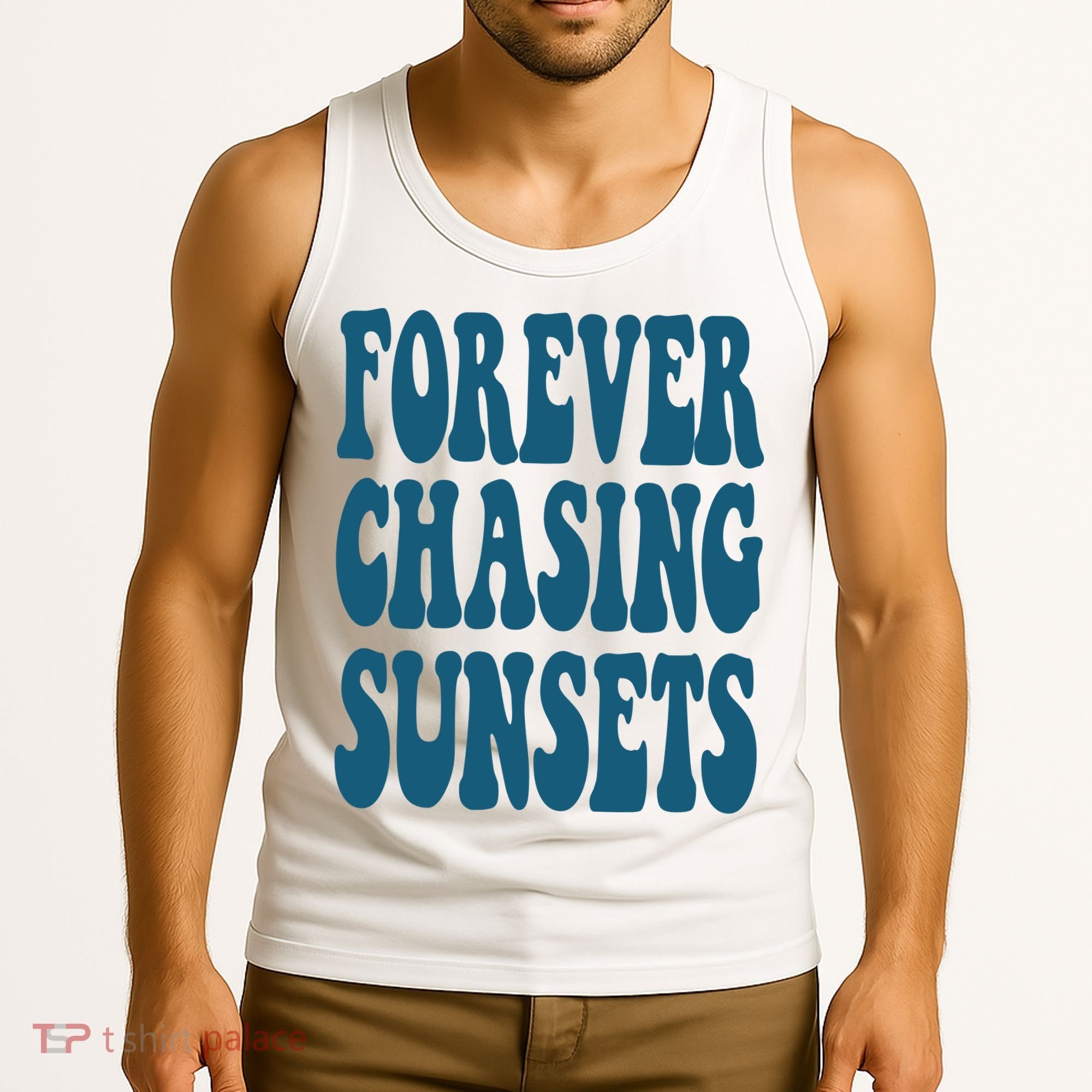 Forever Chasing Sunsets Retro Summer Tank Top