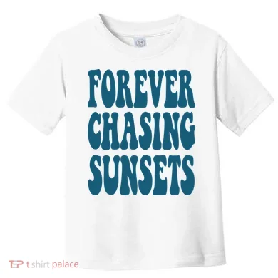 Forever Chasing Sunsets Retro Summer Toddler T-Shirt