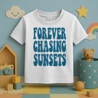 Forever Chasing Sunsets Retro Summer Toddler T-Shirt thumb 3