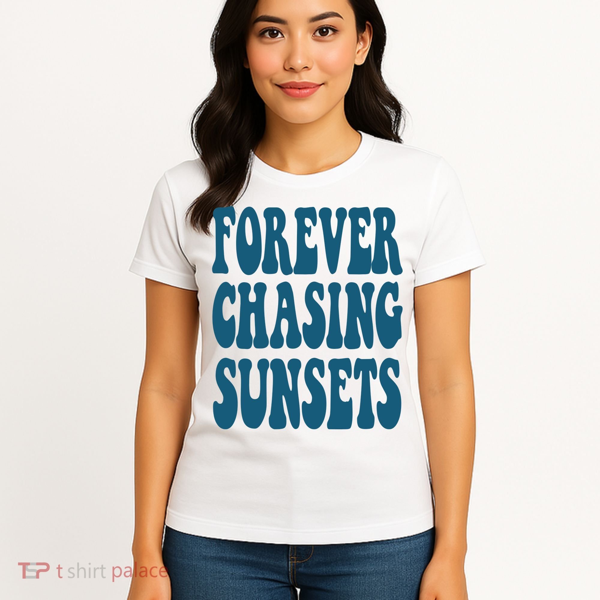 Forever Chasing Sunsets Retro Summer Women's T-Shirt