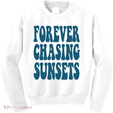 Forever Chasing Sunsets Retro Summer Kids Sweatshirt