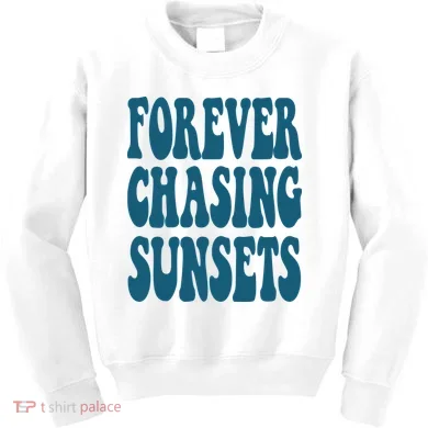 Forever Chasing Sunsets Retro Summer Kids Sweatshirt