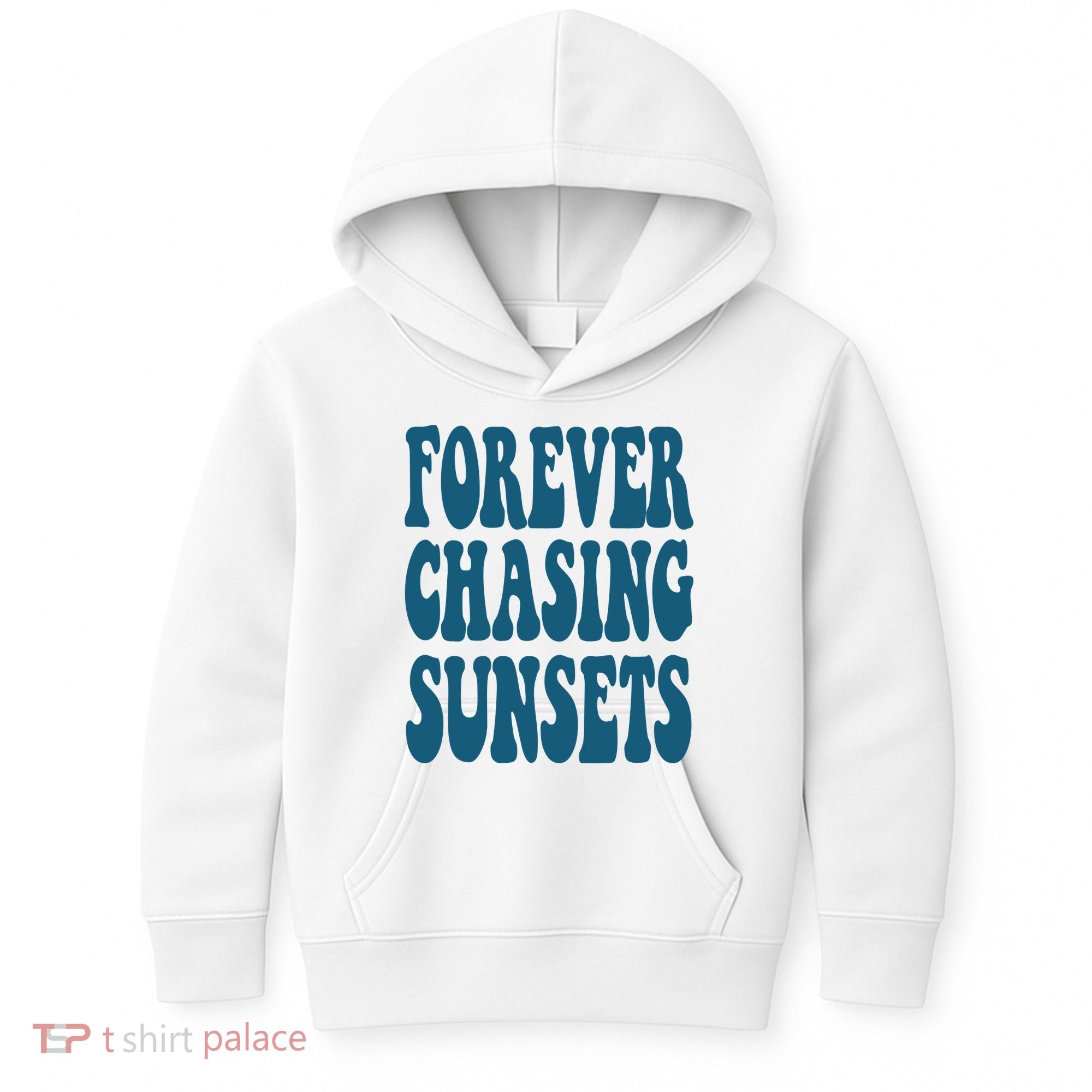Forever Chasing Sunsets Retro Summer Kids Hoodie
