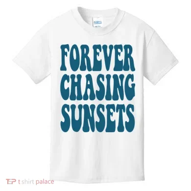 Forever Chasing Sunsets Retro Summer Kids T-Shirt