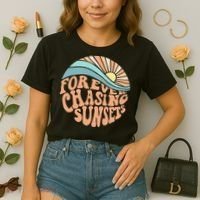 Forever Chasing Sunsets Both Side Print Comfort Colors Boxy T-Shirt thumb 2