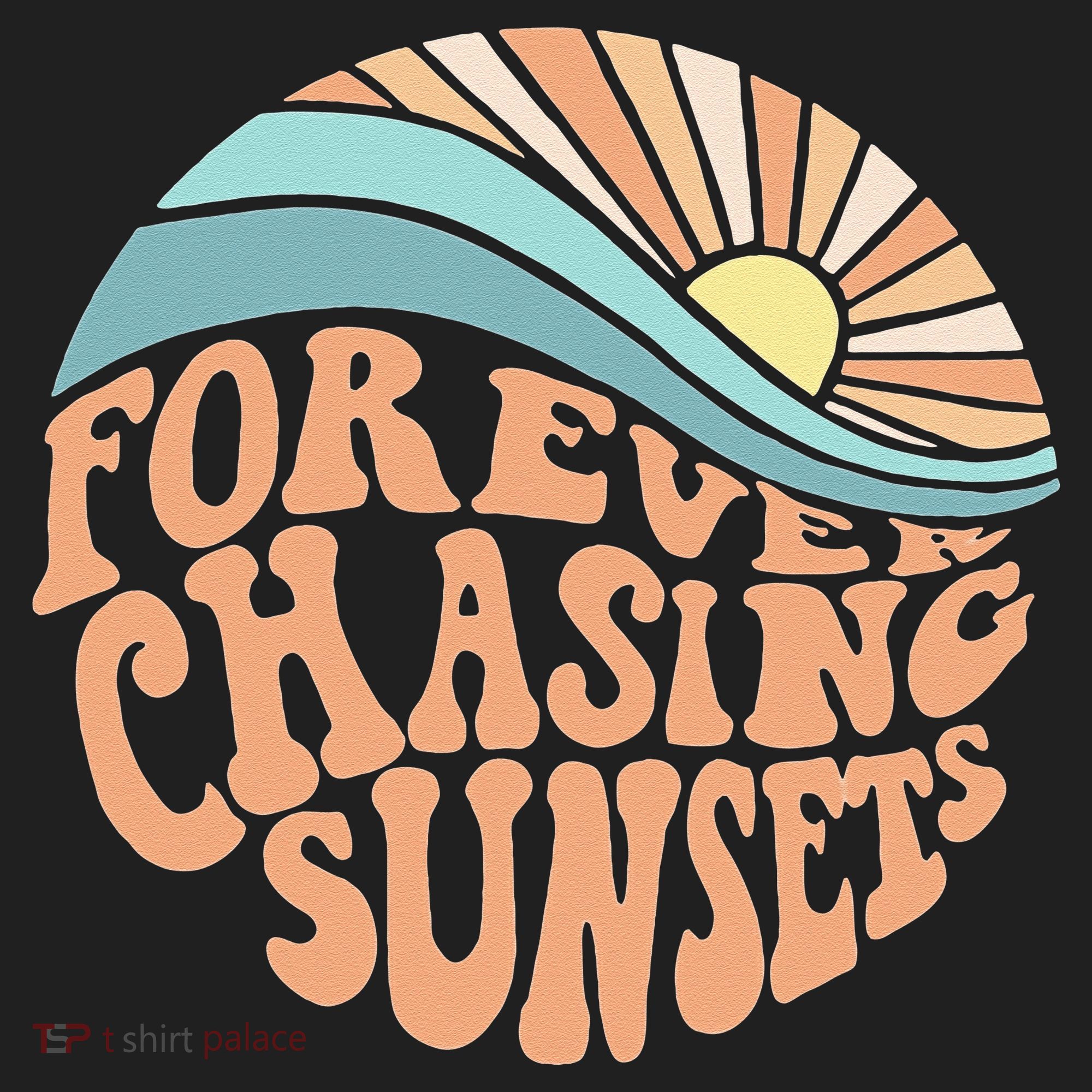 Forever Chasing Sunsets Both Side Print Comfort Colors Boxy T-Shirt