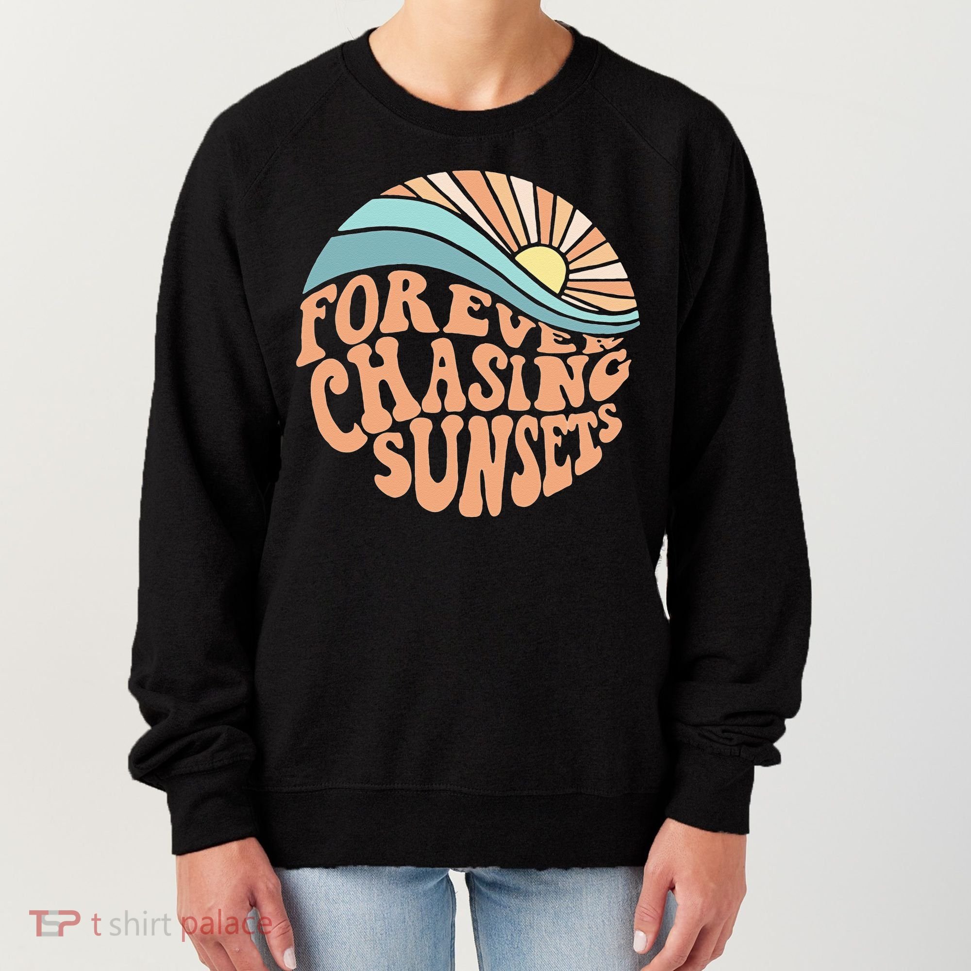 Forever Chasing Sunsets Both Side Print Women's Sweatshirt