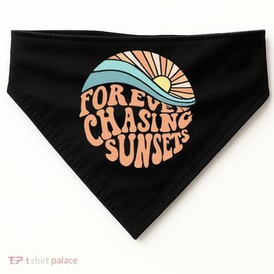 Forever Chasing Sunsets Both Side Print USA-Made Doggie Bandana