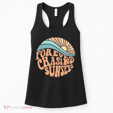 Forever Chasing Sunsets Both Side Print Women's Tank Top