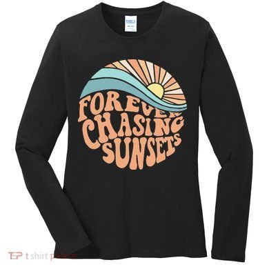 Forever Chasing Sunsets Both Side Print Women's Long Sleeve Shirt