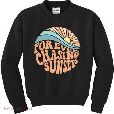 Forever Chasing Sunsets Both Side Print Kids Sweatshirt