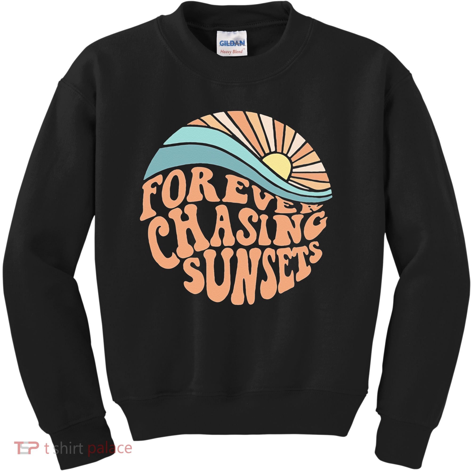 Forever Chasing Sunsets Both Side Print Kids Sweatshirt