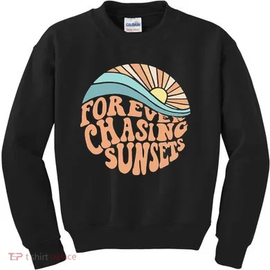 Forever Chasing Sunsets Both Side Print Kids Sweatshirt