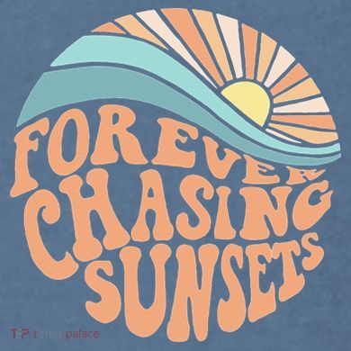 Forever Chasing Sunsets Both Side Print Comfort Colors Garment-Dyed Hooded Sweatshirt