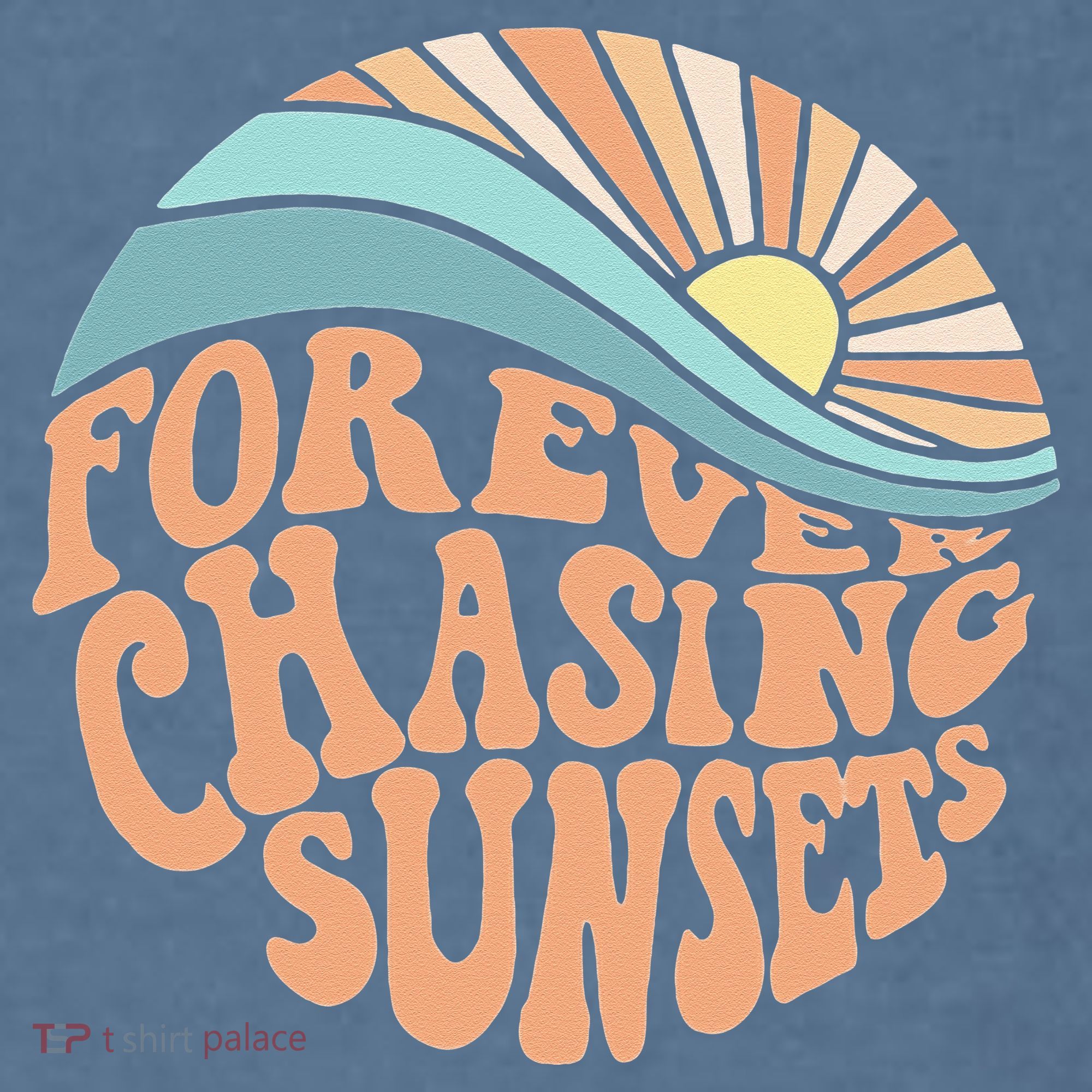Forever Chasing Sunsets Both Side Print Comfort Colors Garment-Dyed Hooded Sweatshirt