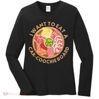 Funny Charcuterie Saying I Want To Eat A CarCoochie Board Women's Long Sleeve Shirt thumb 0