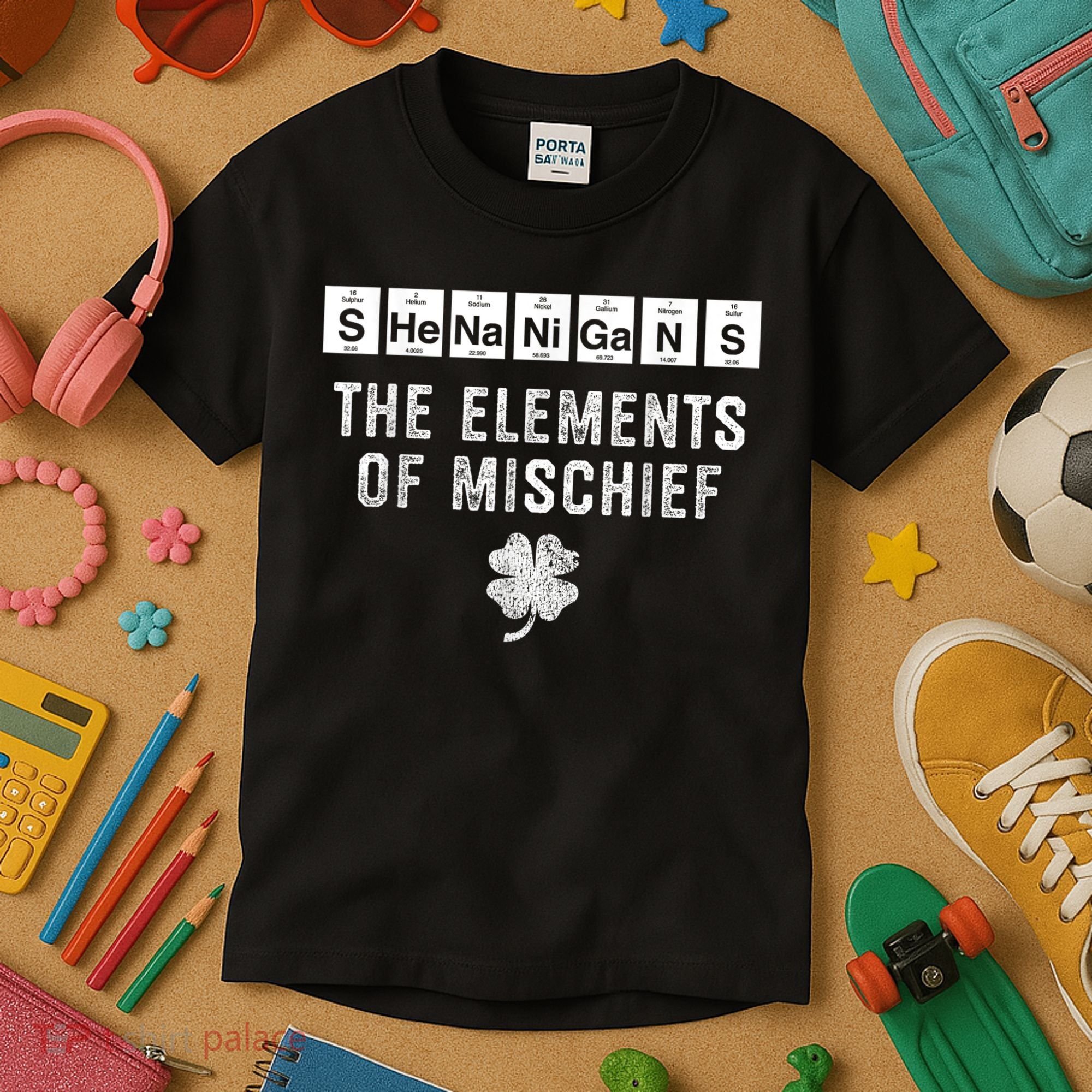 Funny Chemistry Shenanigans Periodic Table Elements Kids T-Shirt