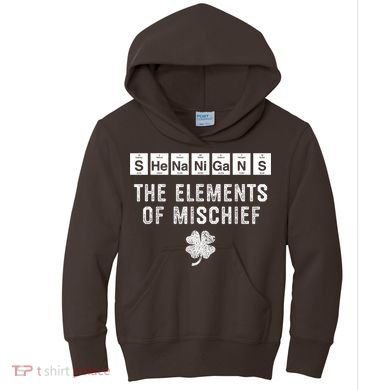 Funny Chemistry Shenanigans Periodic Table Elements Kids Hoodie
