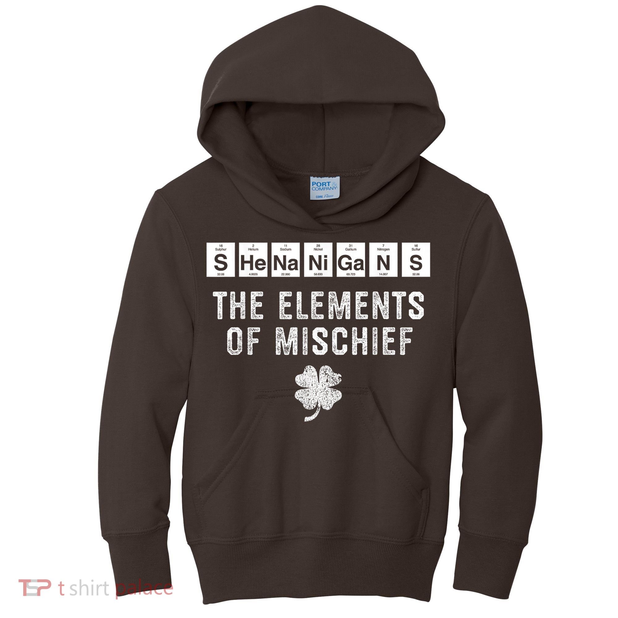 Funny Chemistry Shenanigans Periodic Table Elements Kids Hoodie