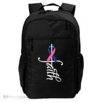 Faith Cancer Support Ribbon Thyroid Cancer Awareness Backpack thumb 0