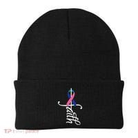 Faith Cancer Support Ribbon Thyroid Cancer Awareness Beanie thumb 0