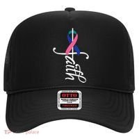 Faith Cancer Support Ribbon Thyroid Cancer Awareness Hat thumb 0