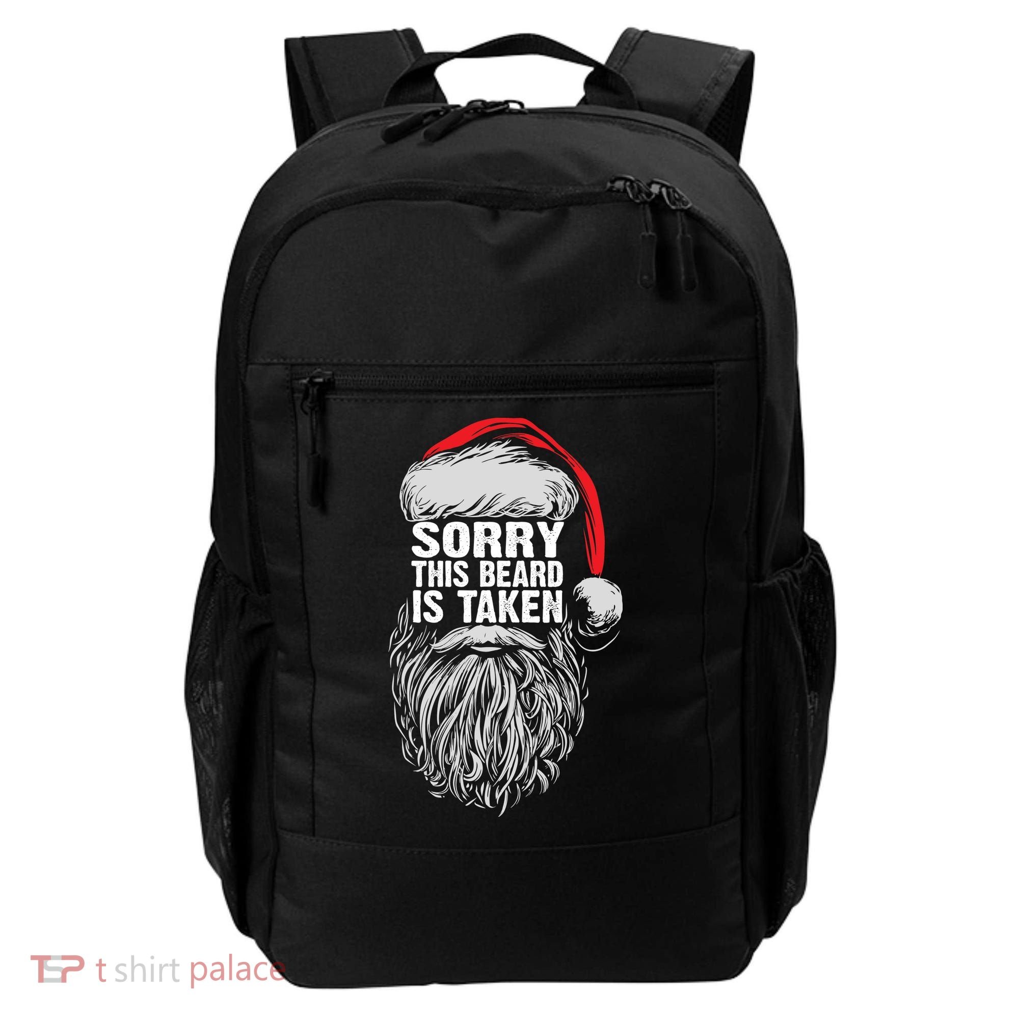Funny Christmas Sorry This Beard Is Taken Santa Claus Backpack