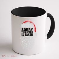 Funny Christmas Sorry This Beard Is Taken Santa Claus Coffee Mug thumb 1