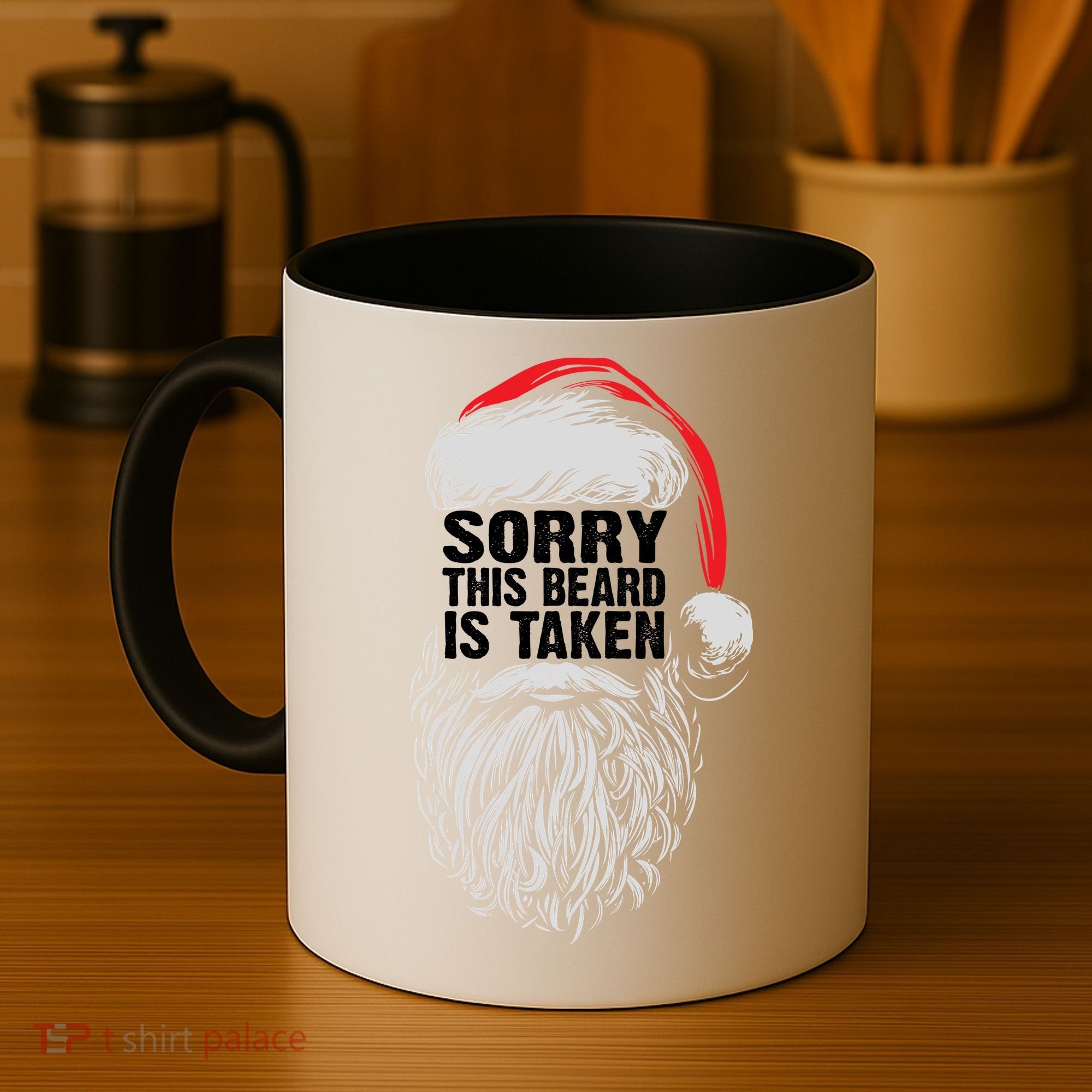 Funny Christmas Sorry This Beard Is Taken Santa Claus Coffee Mug