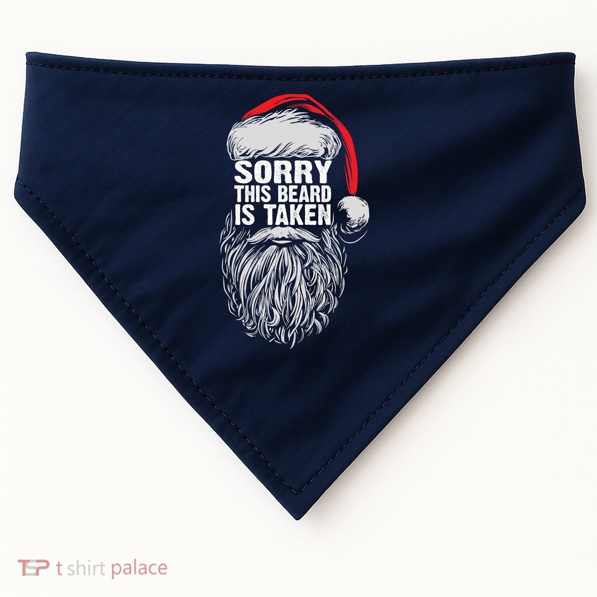 Funny Christmas Sorry This Beard Is Taken Santa Claus USA-Made Doggie Bandana