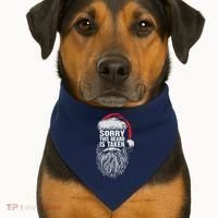 Funny Christmas Sorry This Beard Is Taken Santa Claus USA-Made Doggie Bandana thumb 1