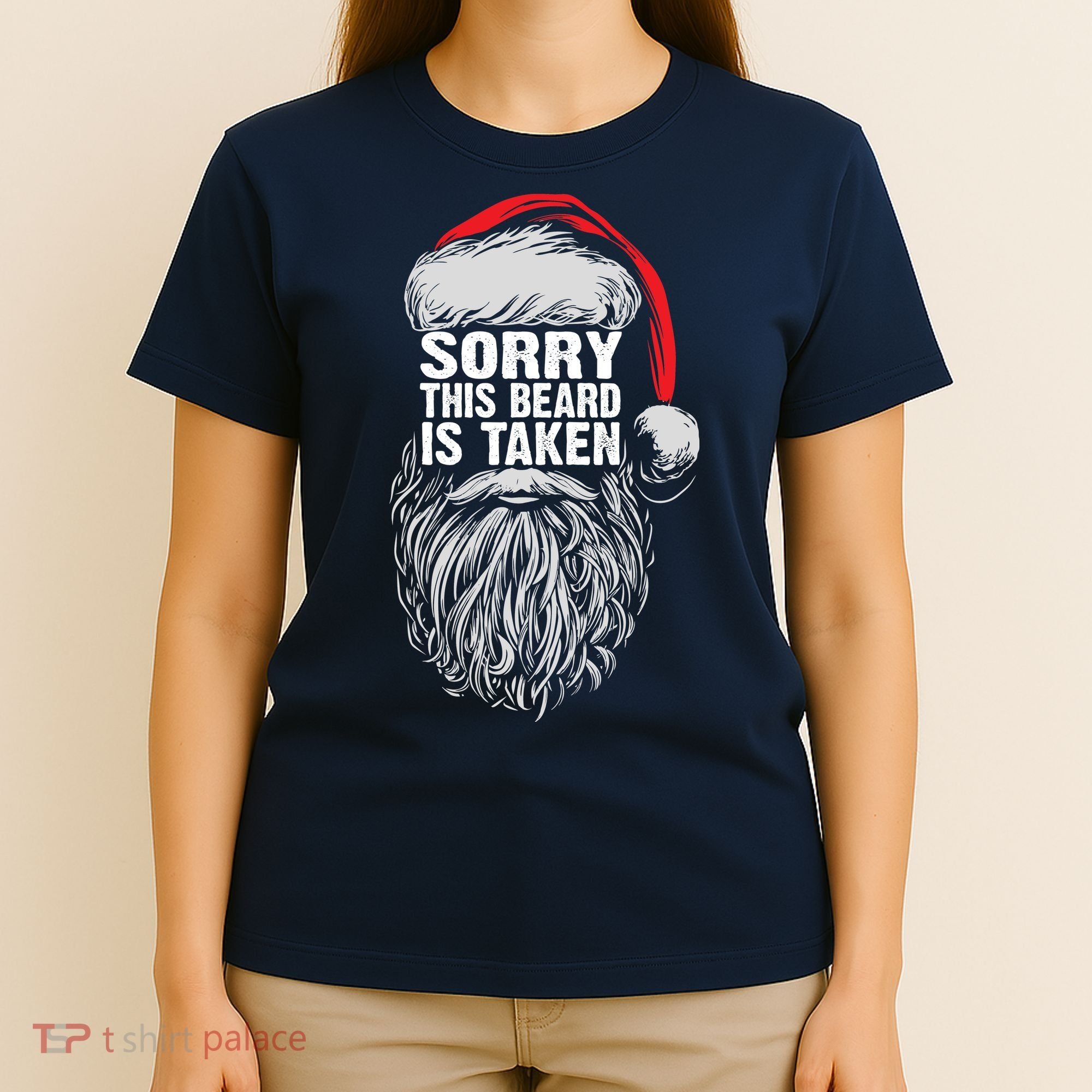 Funny Christmas Sorry This Beard Is Taken Santa Claus T-Shirt