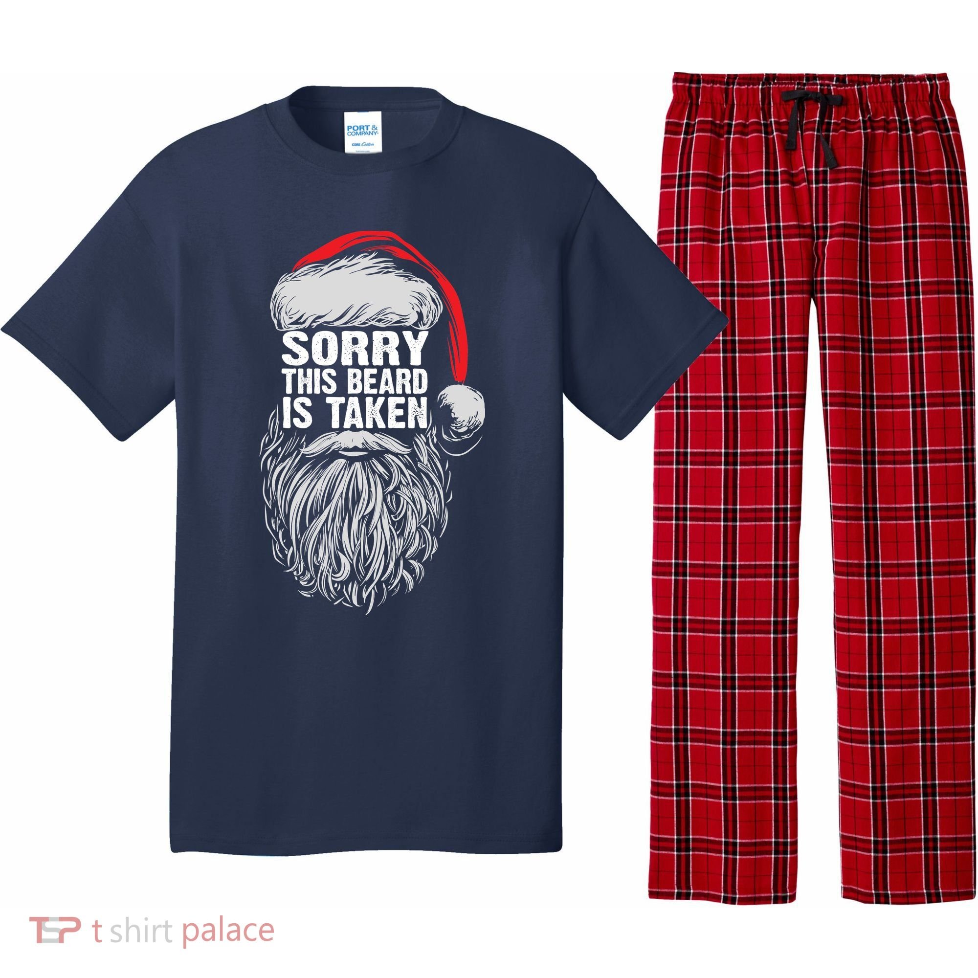 Funny Christmas Sorry This Beard Is Taken Santa Claus Pajama Set