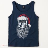 Funny Christmas Sorry This Beard Is Taken Santa Claus Tank Top thumb 2