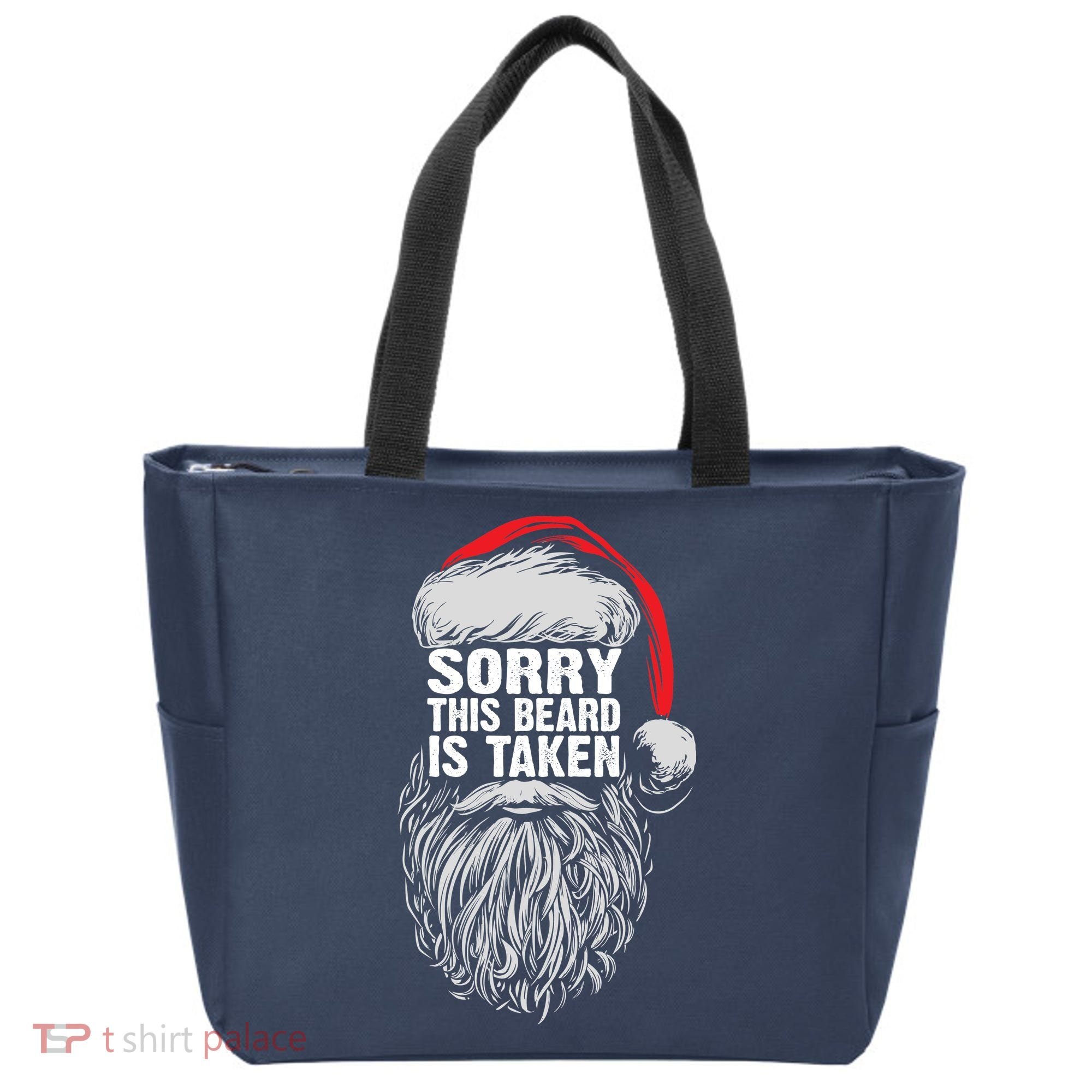 Funny Christmas Sorry This Beard Is Taken Santa Claus Tote Bag