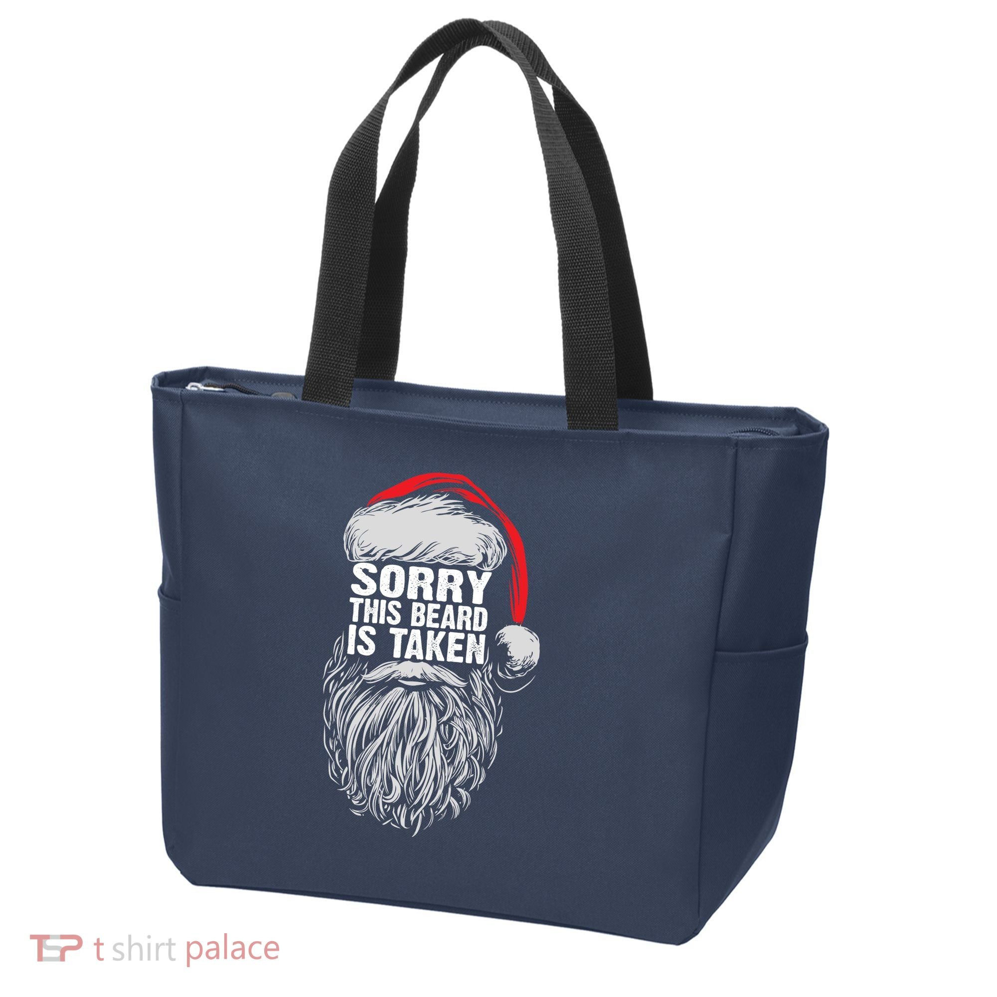 Funny Christmas Sorry This Beard Is Taken Santa Claus Tote Bag