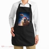 Funny Capybara Selfie Santa Ufo Xmas Christmas Apron thumb 2
